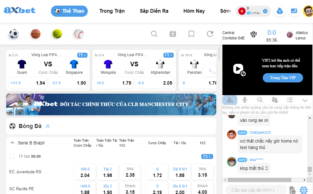 thể thao 8Xbet